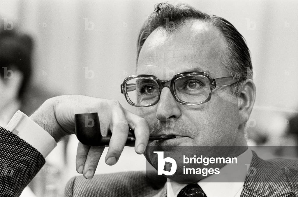 Helmut Kohl at the CDU party congress in Saarbruecken, 1971 (b/w photo)