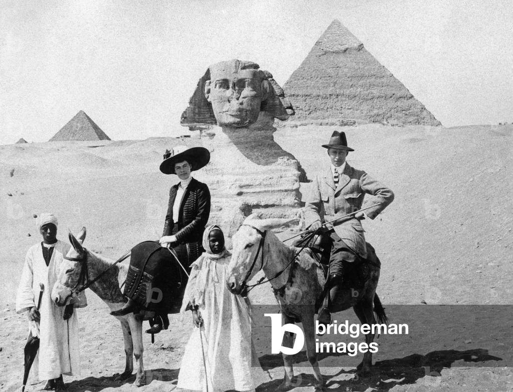 The German Crown Prince in front of the Sphinx in Giza, 1911