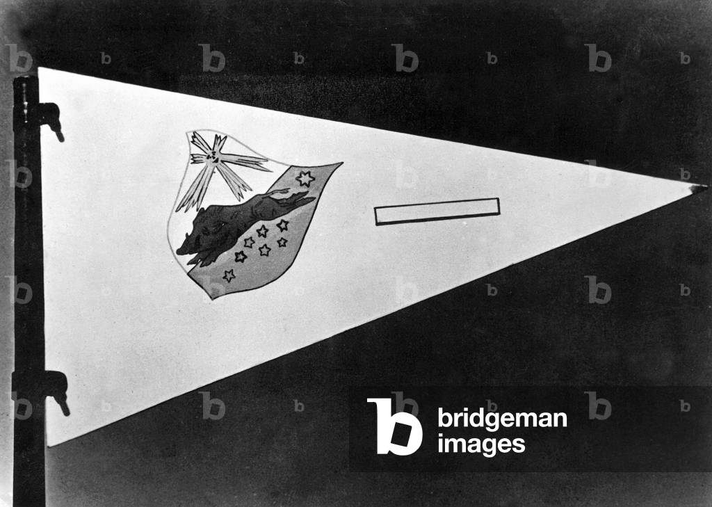 Badge of a German night fighter squadron, 1944 (b/w photo)