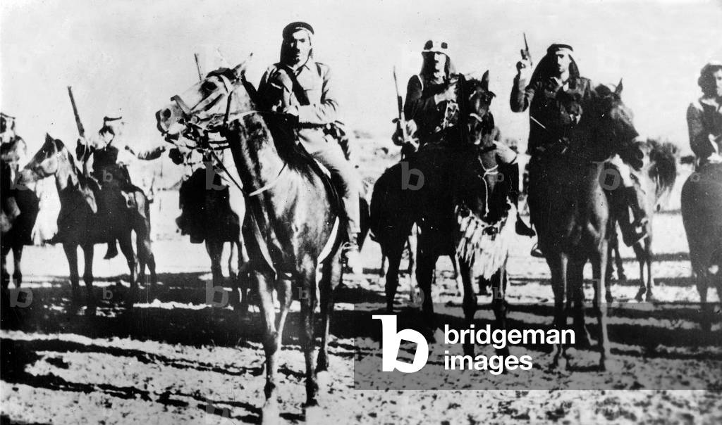 Arab army in the battle for Palestine, 1938 (b/w photo)