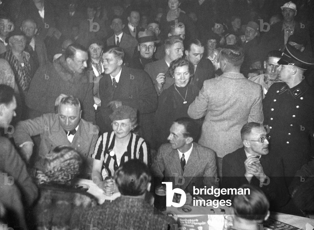 Robert Ley and Joseph Goebbels at a KdF event, 1936