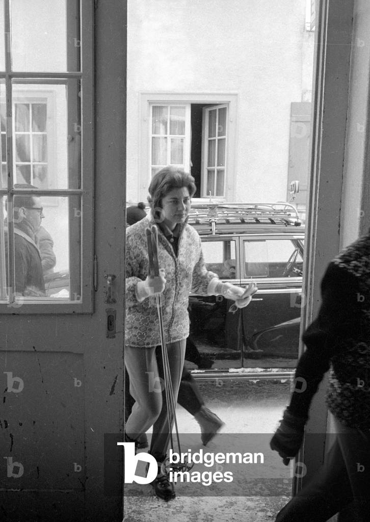 Soraya in St. Moritz, 1959 (b/w photo)
