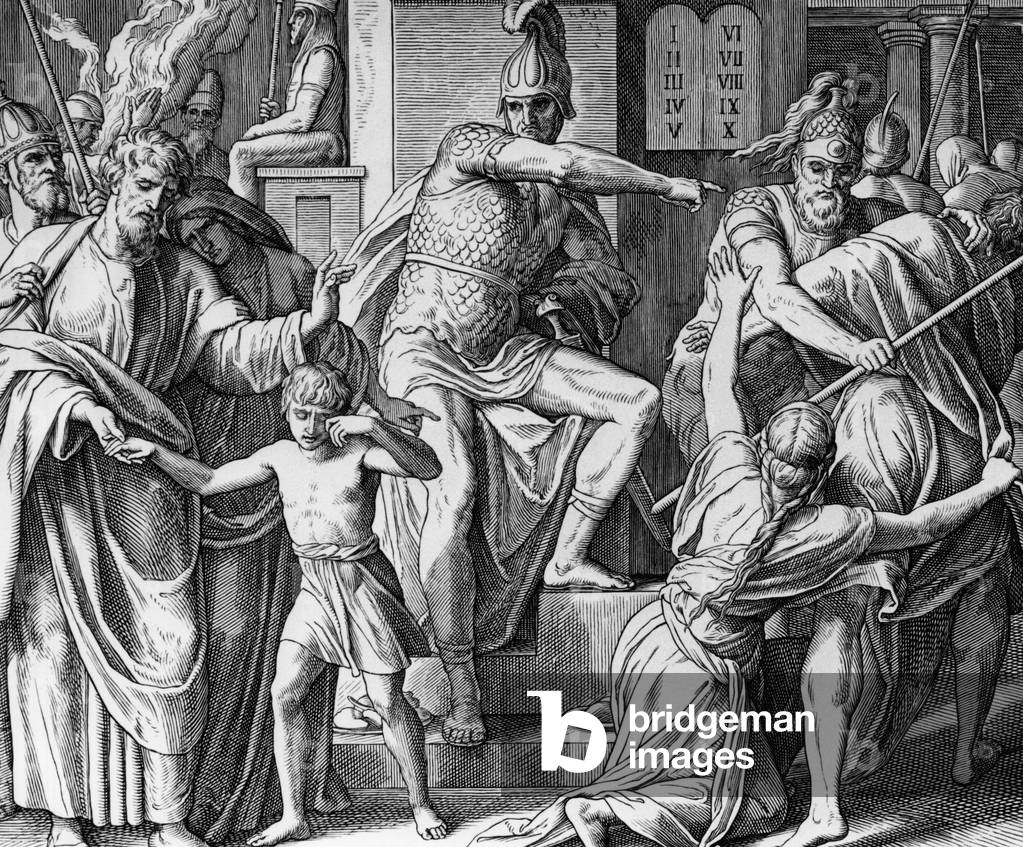 Depiction of Antiochus by Julius Schnorr von Carolsfeld (engraving)