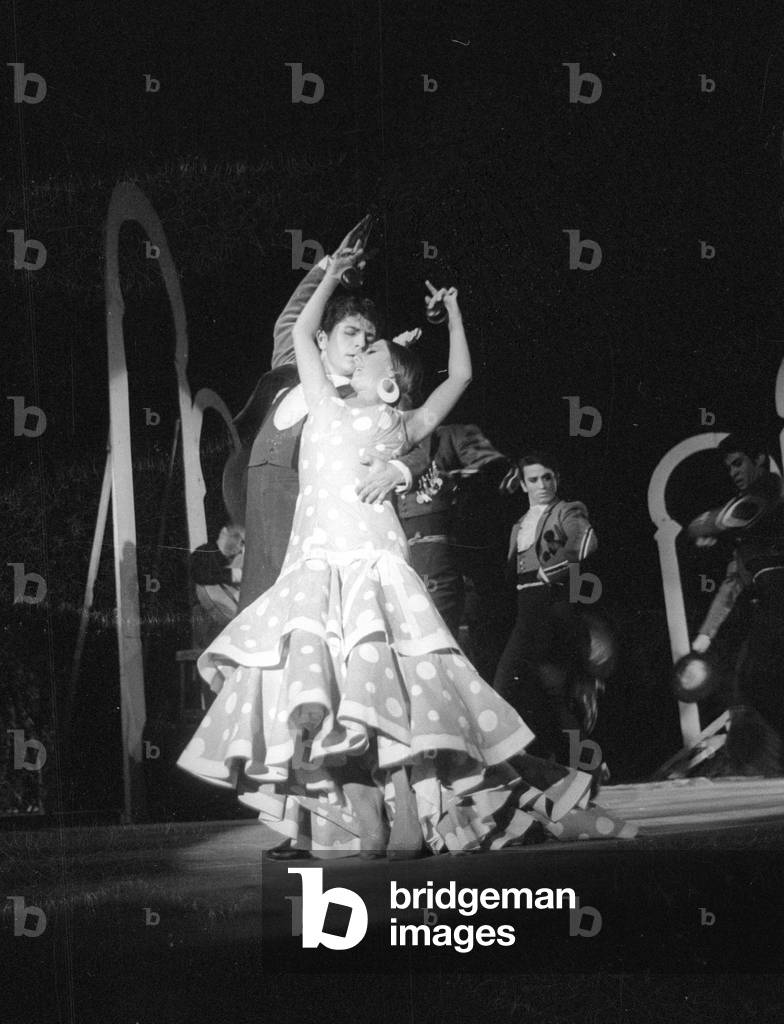 Flamenco in Madrid, 1965 (b/w photo)