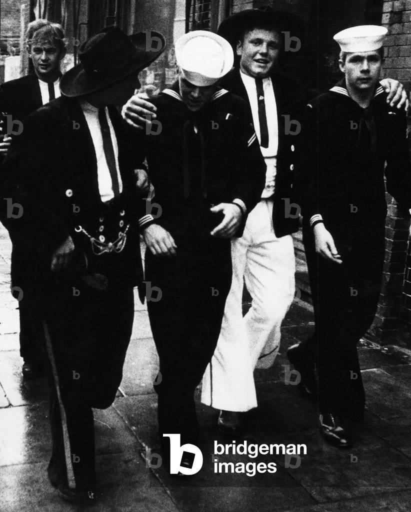 On the Reeperbahn (b/w photo)