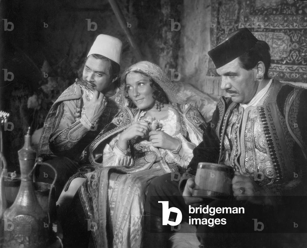 Willi Eichberger, Brigitte Horney and Attila Hoerbiger in 'Blutsbrueder', 1935 (b/w photo)