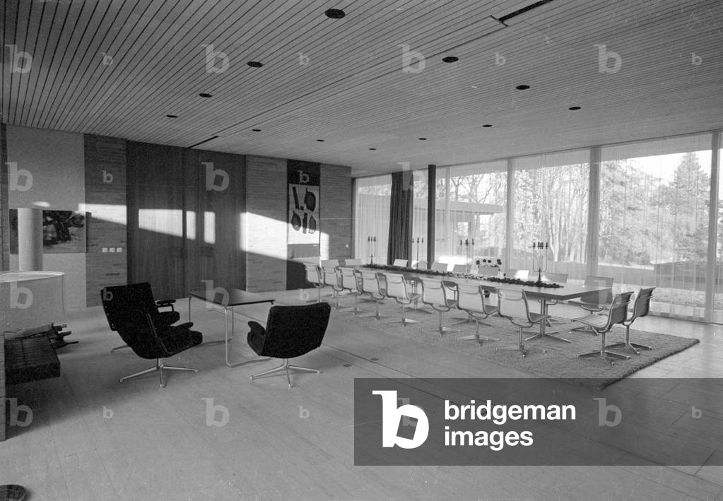 The Chancellor's Bungalow in Bonn, 1964 (b/w photo)