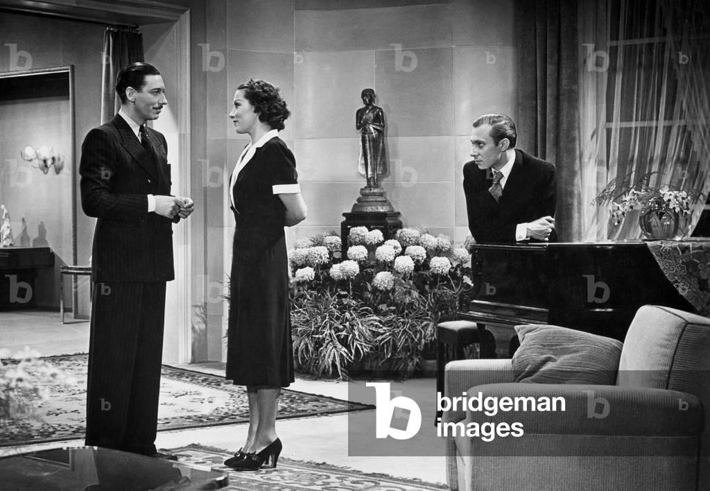 Willy Birgel, Brigitte Horney and Carl Raddatz in 'Dead Melody', 1938 (b/w photo)