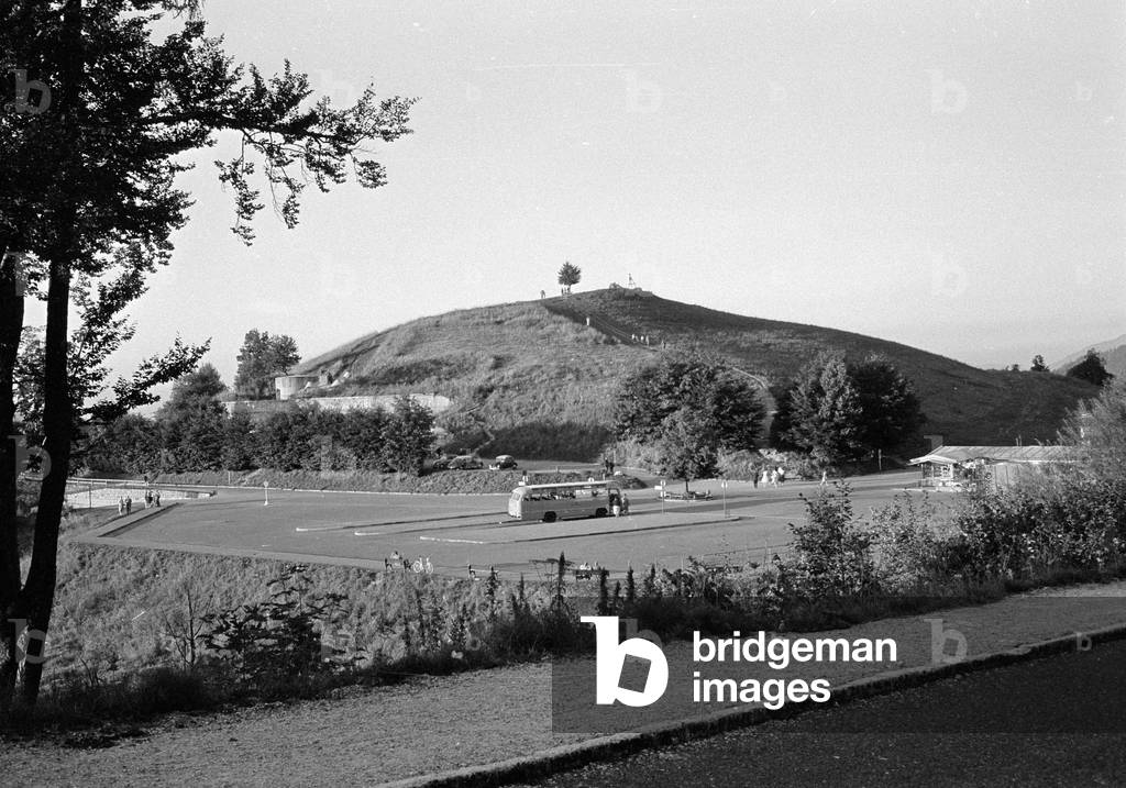 Parking near Berchtesgaden, 1960 (b/w photo)