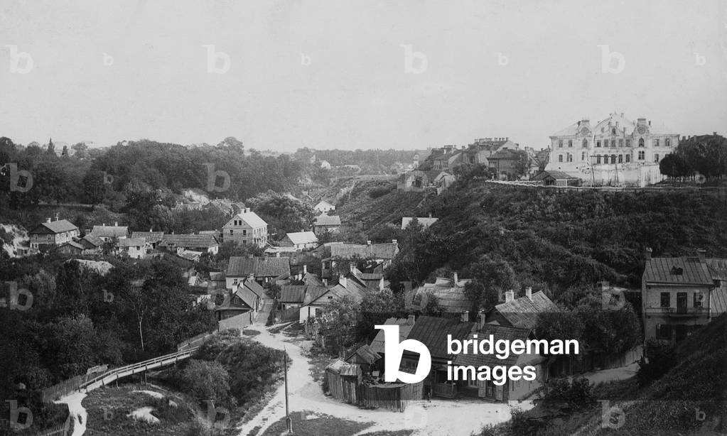 City view of Grodno (b/w photo)