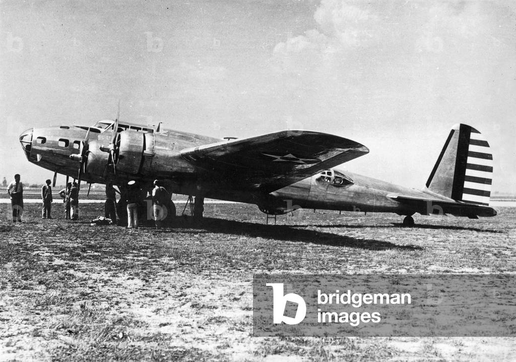 American bomber Boeing B-17, 1939 (b/w photo)
