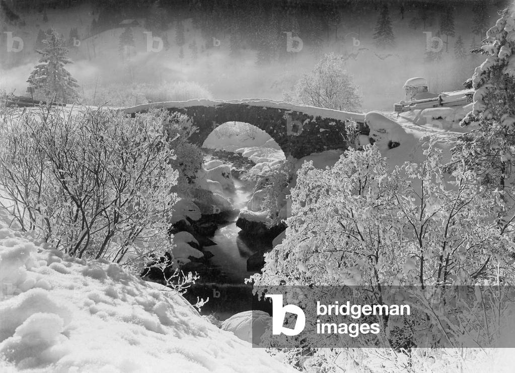 Winter in the high valley, 1917 (b/w photo)