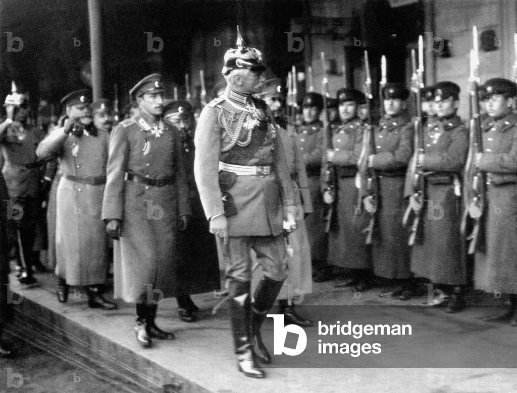 August von Mackensen with the Bulgarian Crown Prince Boris, 1916 (b/w photo)