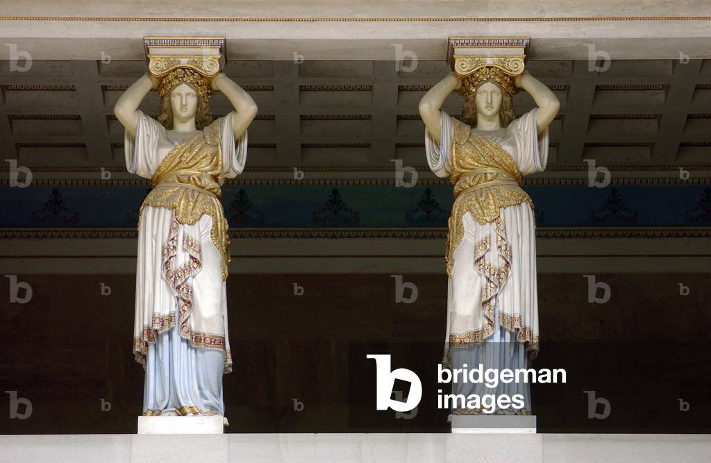 Caryatids of the Walhalla near Donaustauf, Germany, 2004 (photo)