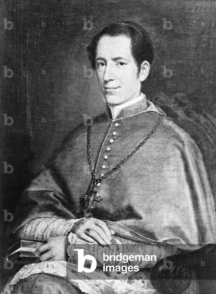 Leo XIII as Papal Nuncio in Brussels, 1843 (b/w photo)