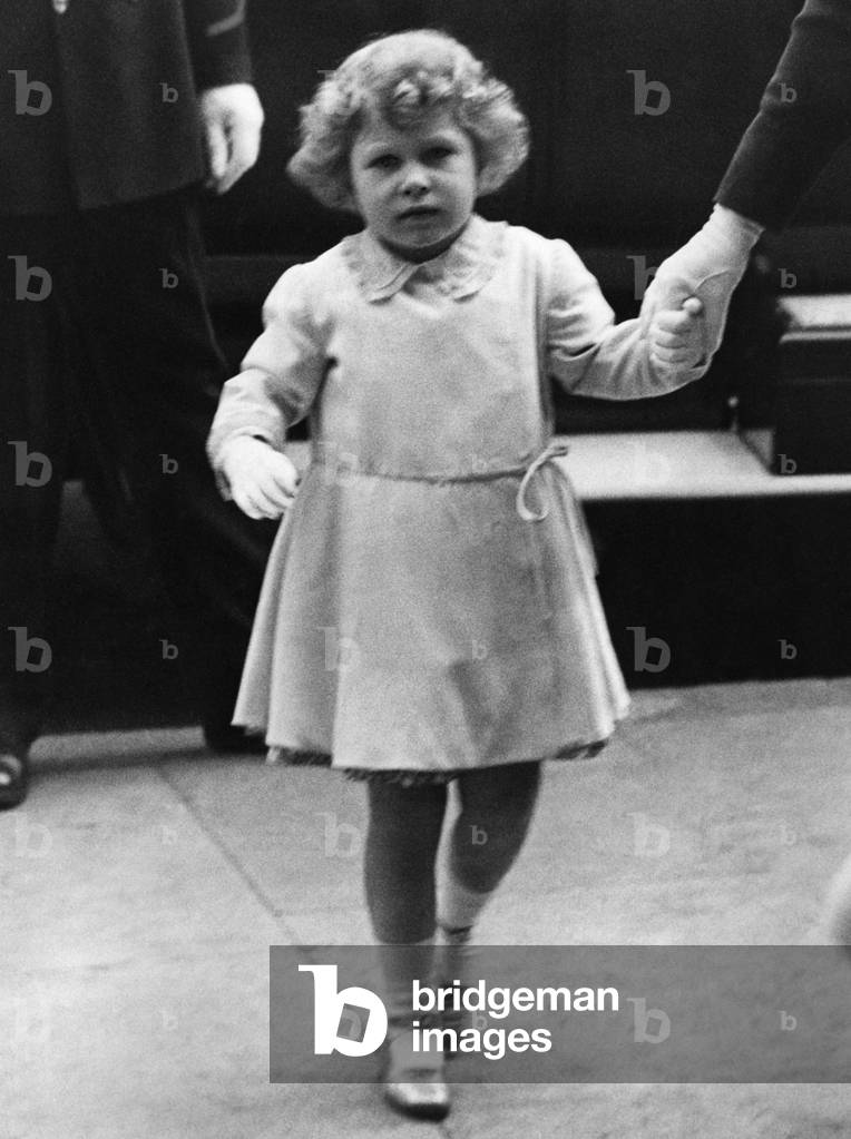 Elizabeth II, Queen of the United Kingdom, before 1946 (b/w photo)