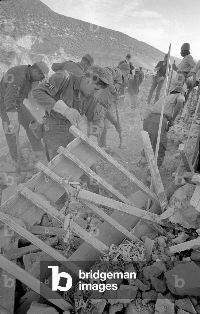 Earthquake in Agadir, 1960 (b/w photo)