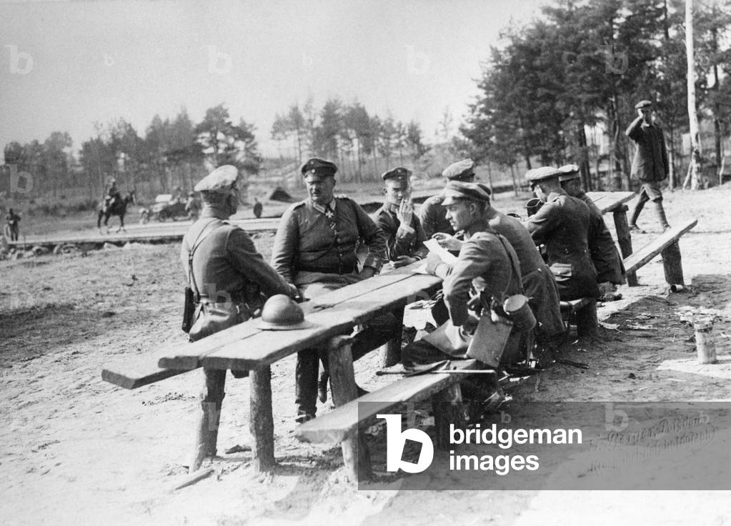 Prince Eitel Friedrich on regimental visit, 1917