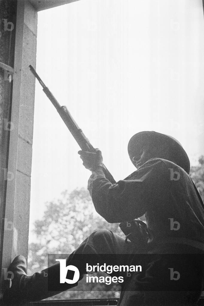 German soldiers in France, 1940 (b/w photo)