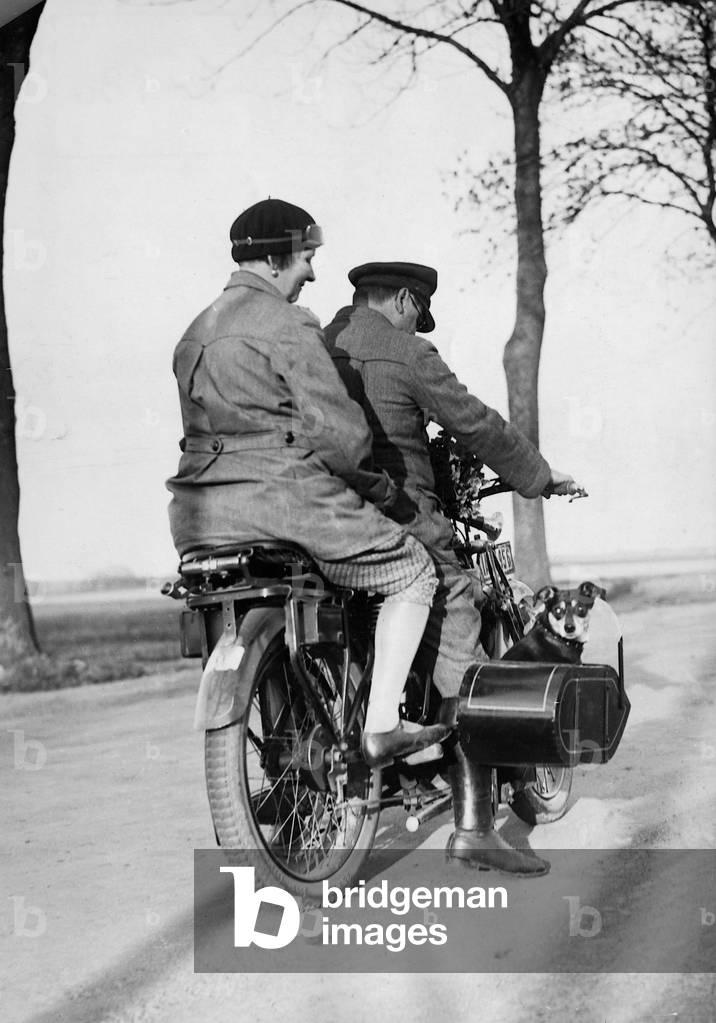Motorcycle Trip, 1932 (b/w photo)