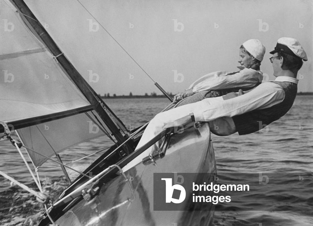 Sailing, 1936 (b/w photo)