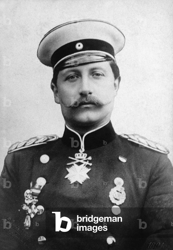 Emperor Wilhelm II., 1891 (b/w photo)