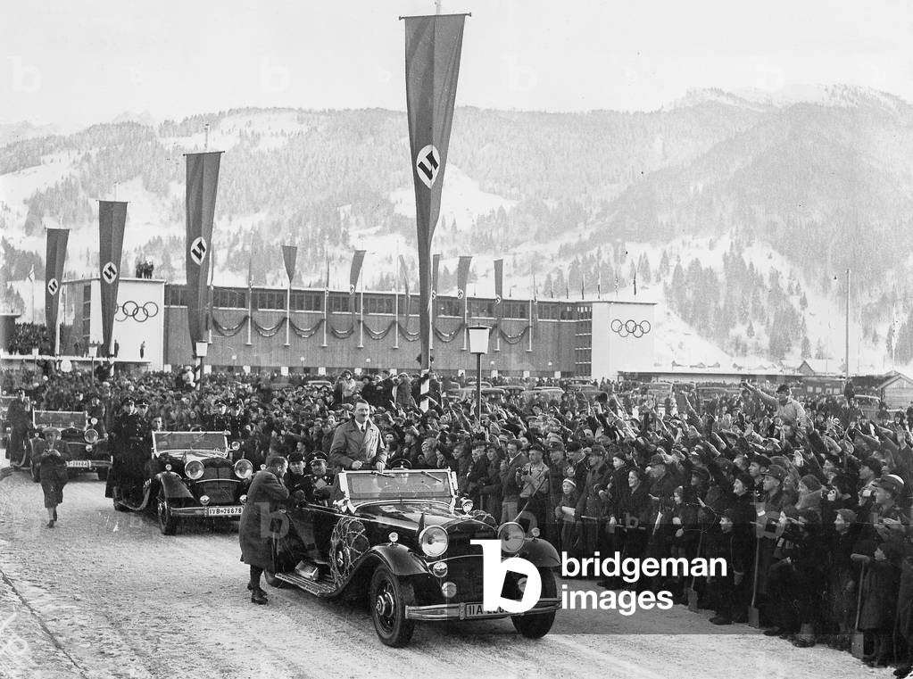 Olympic winter games in Garmisch-Partenkirchen, 1936 (b/w photo)