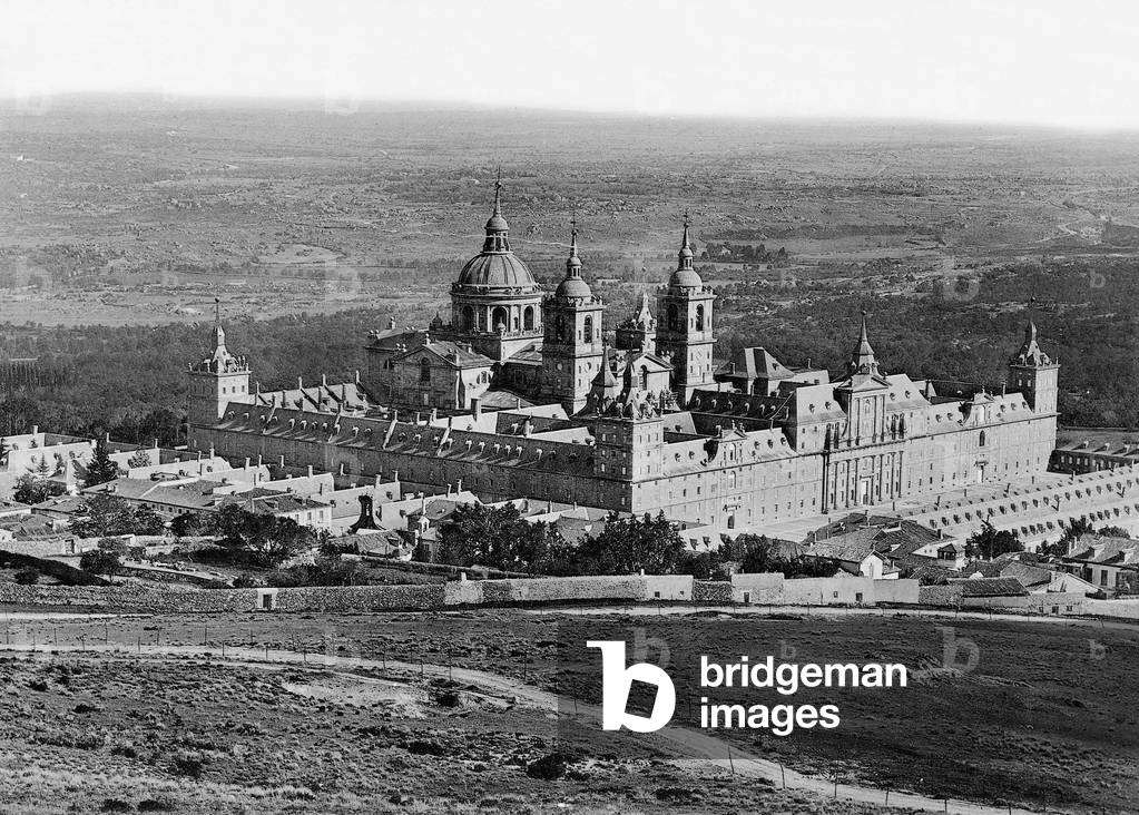 Monastery of El Escorial, 1899 (b/w photo)
