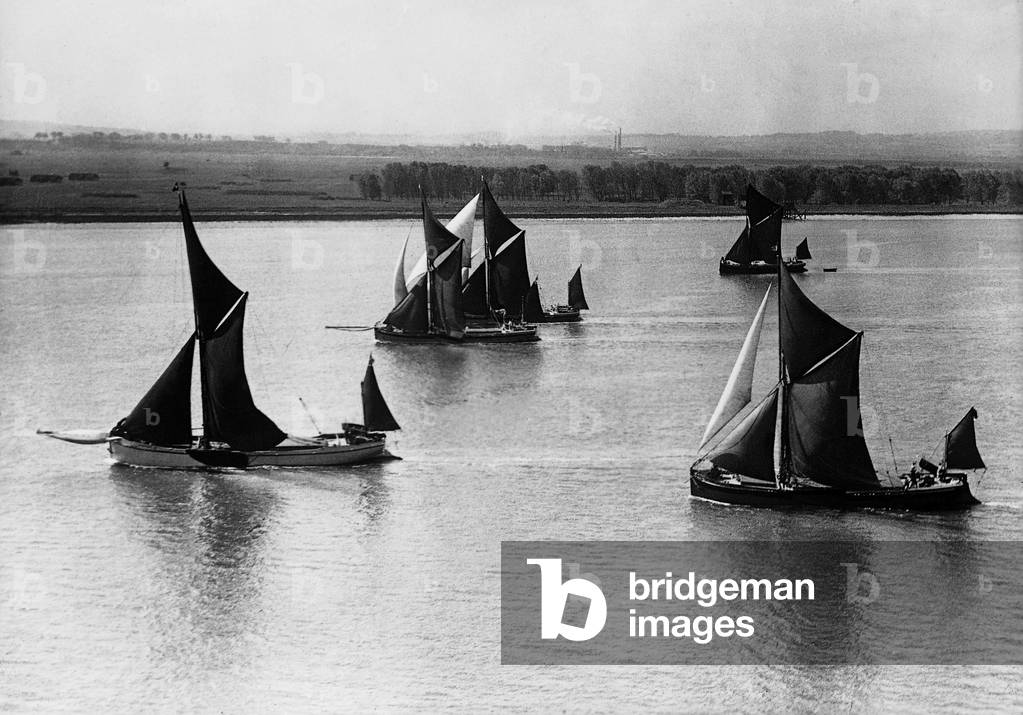 Sailing regatta on the Thames, 1937 (b/w photo)