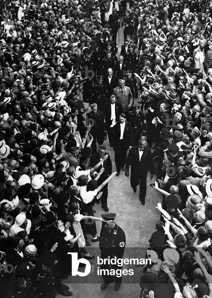 Adolf Hitler at the Bayreuth Festival, 1936 (b/w photo)