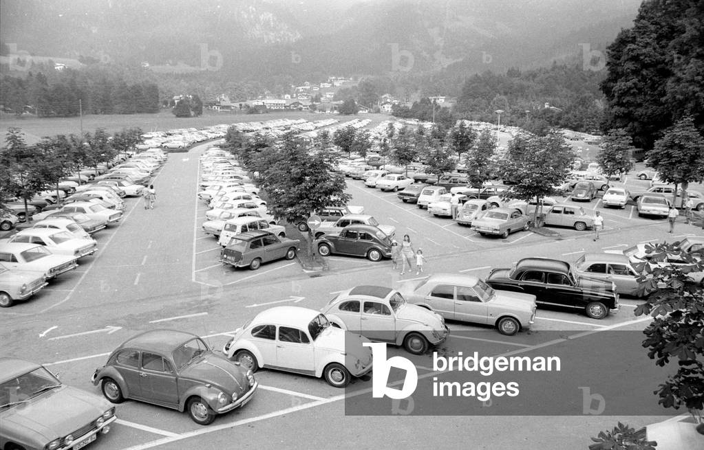 Tourism in Bavaria, 1971 (b/w photo)