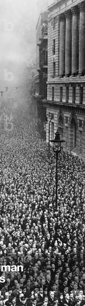 Armistice Celebration in London (b/w photo)