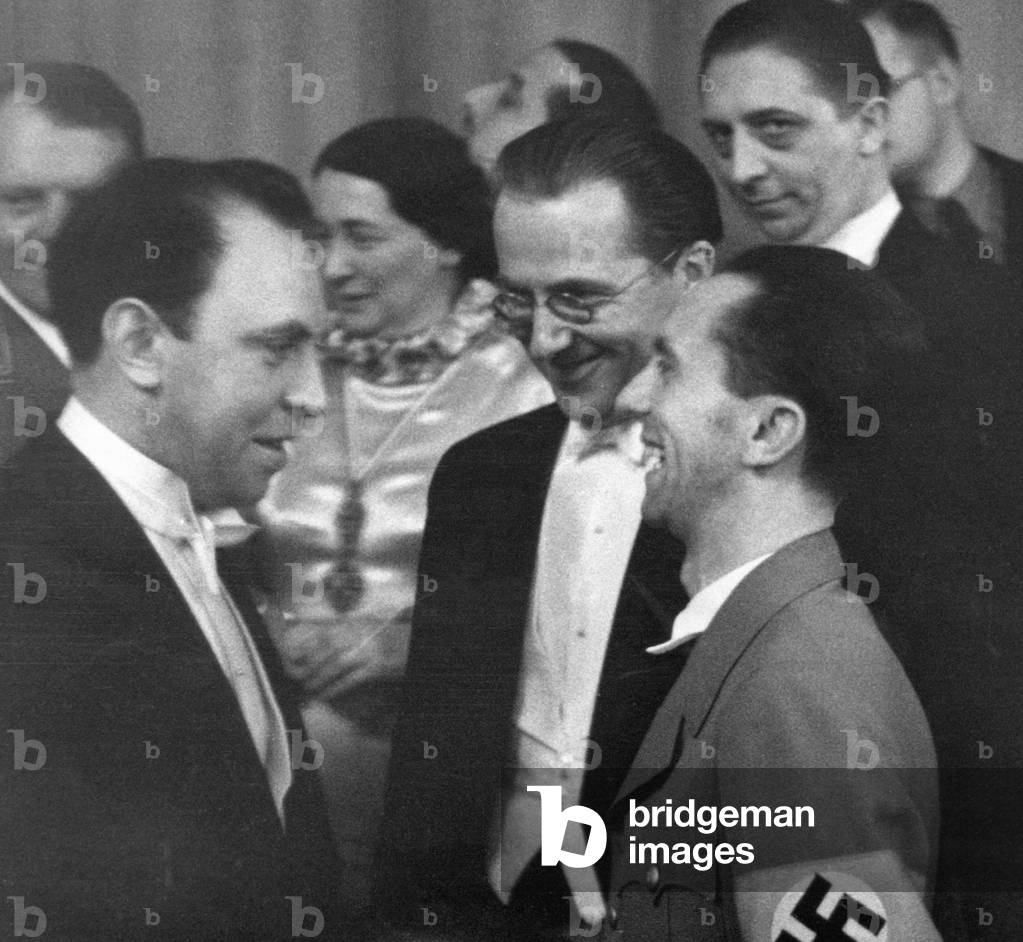 Joseph Goebbels and Oskar Walleck at the Munich Festival, 1936