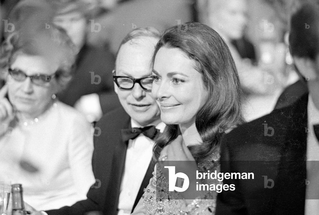 Guests of the Film Ball Munich, 1971 (b/w photo)