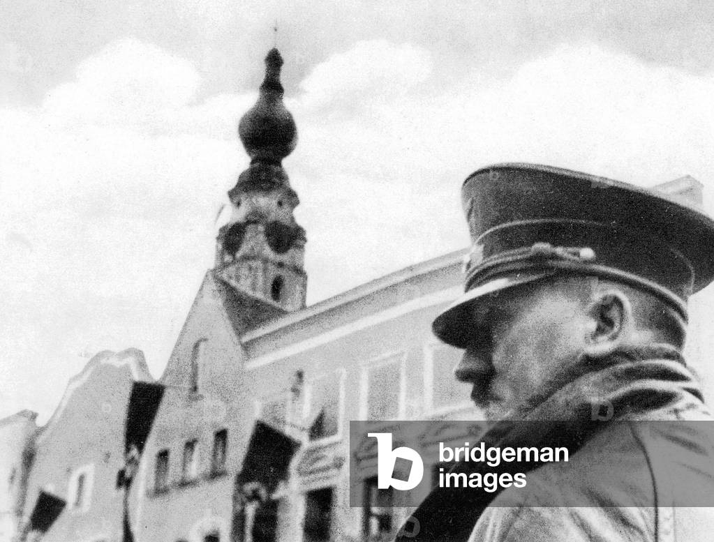 Adolf Hitler in Braunau (b/w photo)