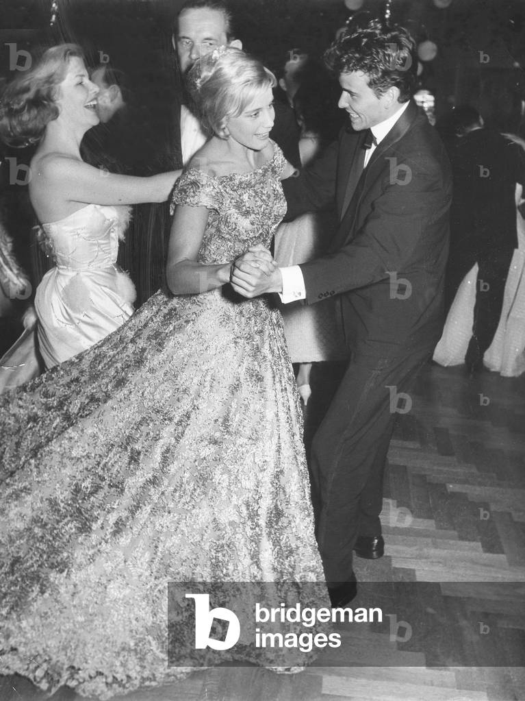 Maria Schell dancing with Horst Buchholz, 1958 (b/w photo)