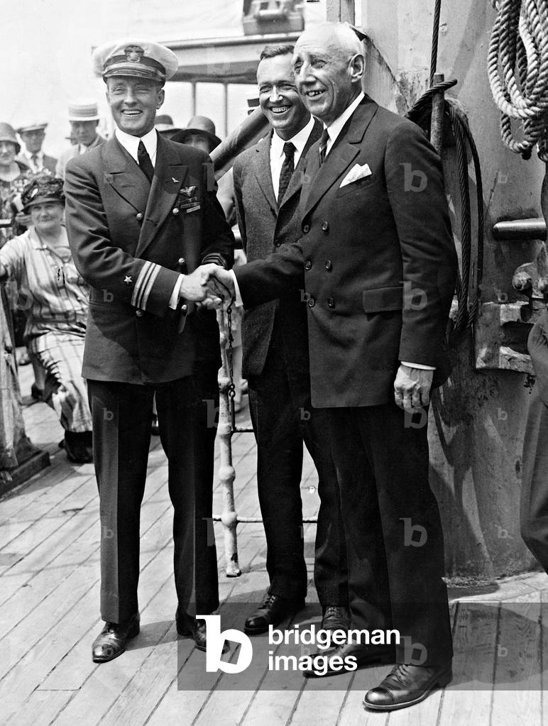Richard E. Byrd, Lincoln Ellsworth and Roald Amundsen, 1926 (b/w photo)