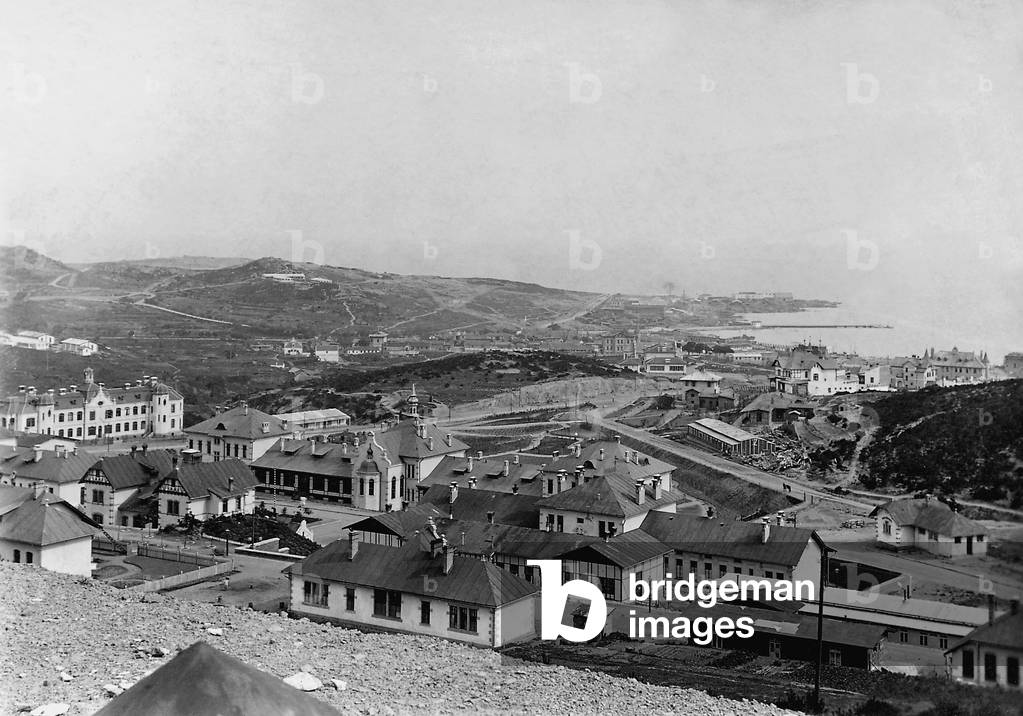 Military hospital in Quingdao, 1903 (b/w photo)