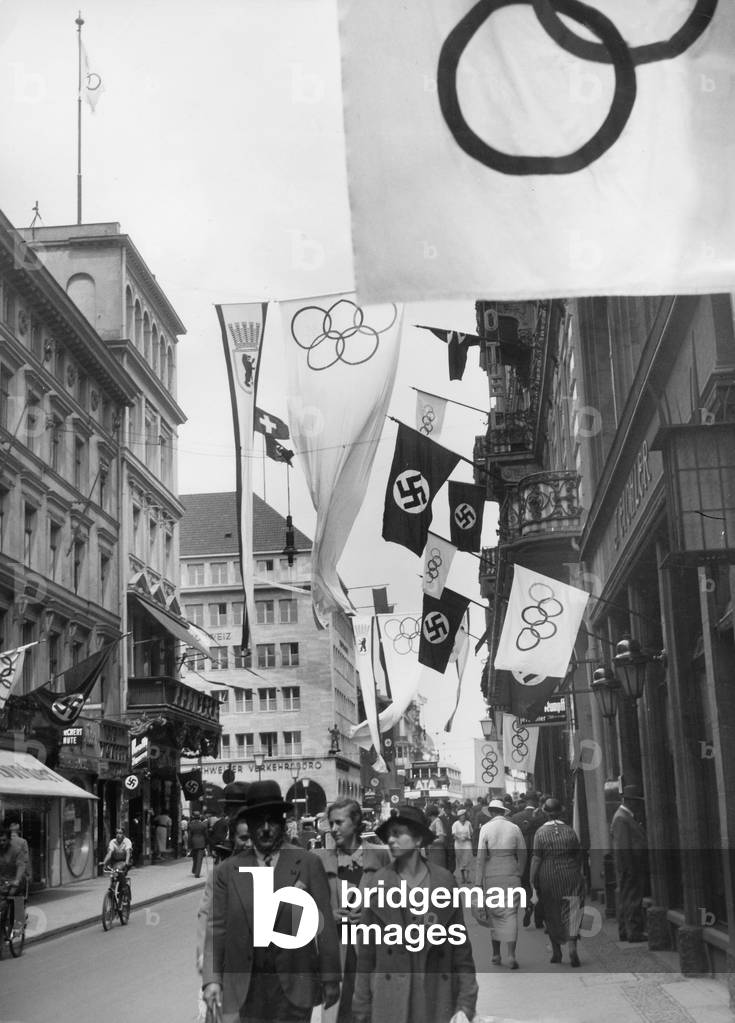 Friedrich Street in Berlin, 1936 (b/w photo)