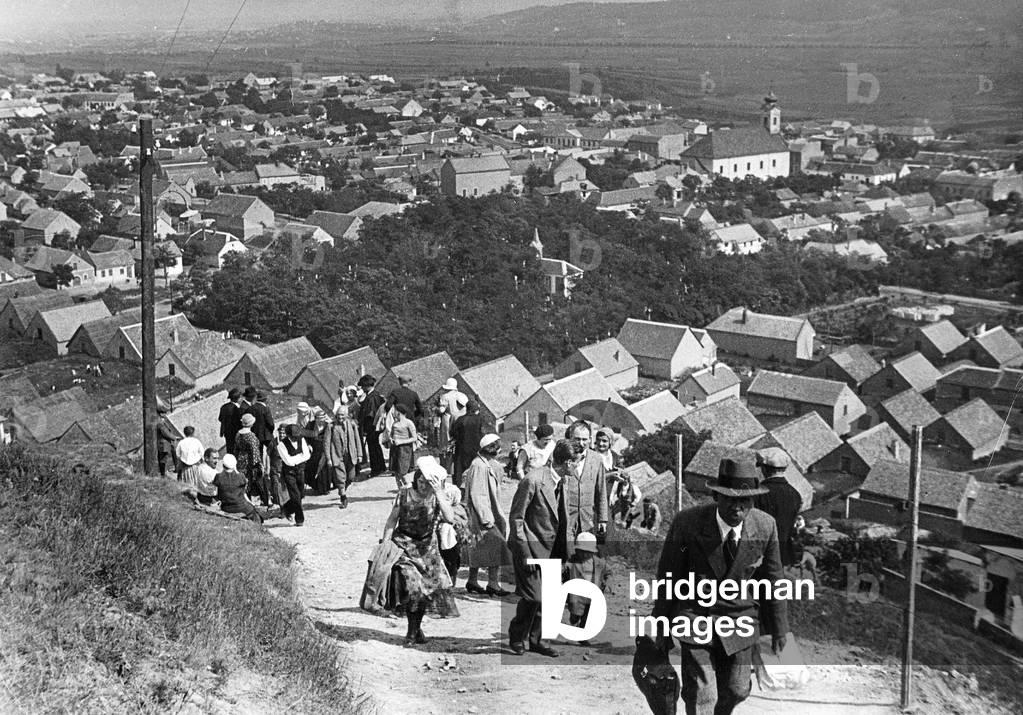 German minority in Hungary (b/w photo)