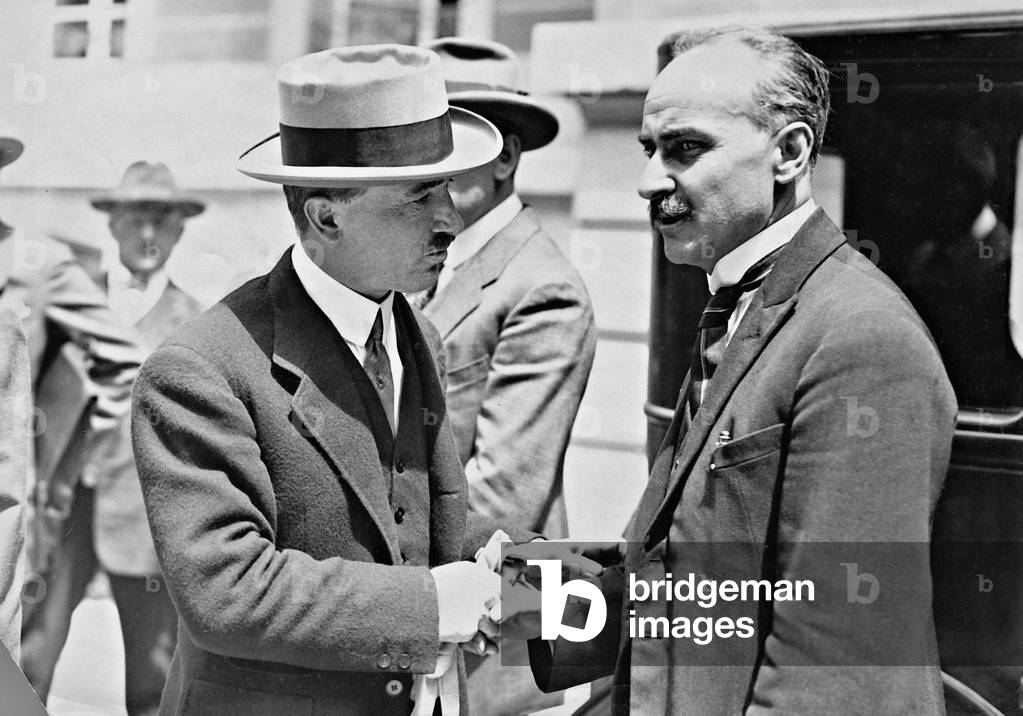 Edvard Benes in Geneva (b/w photo)