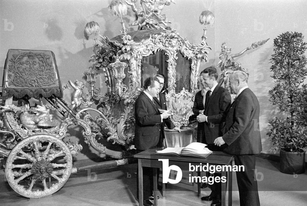Belgian state visit to Munich, 1971 (b/w photo)