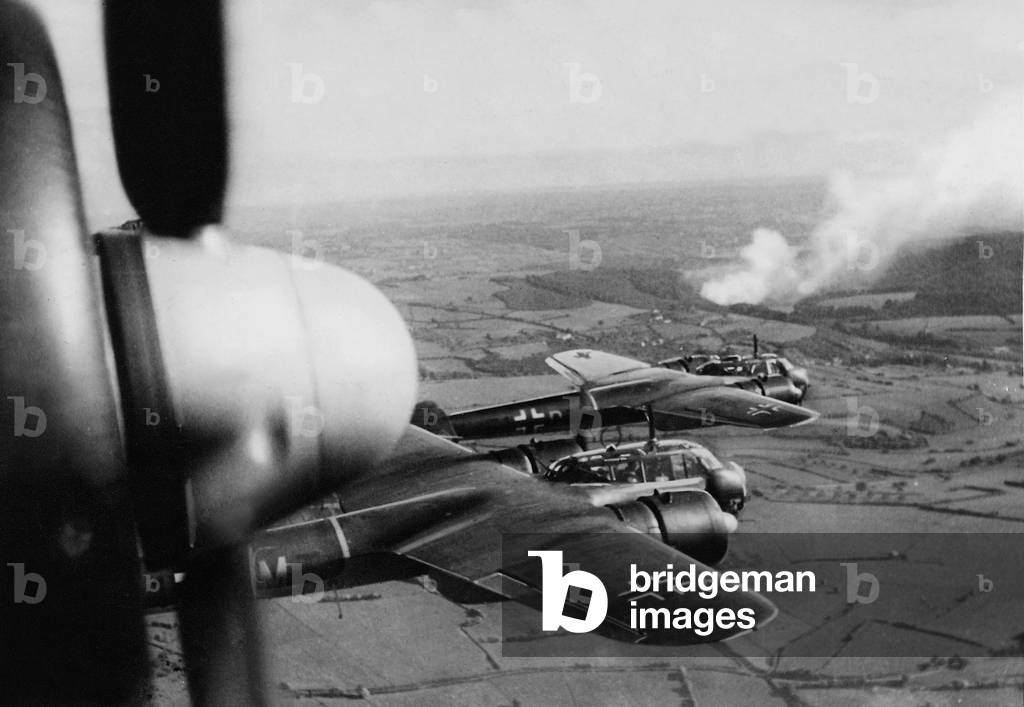A German Dornier Do 17, 1940 (b/w photo)