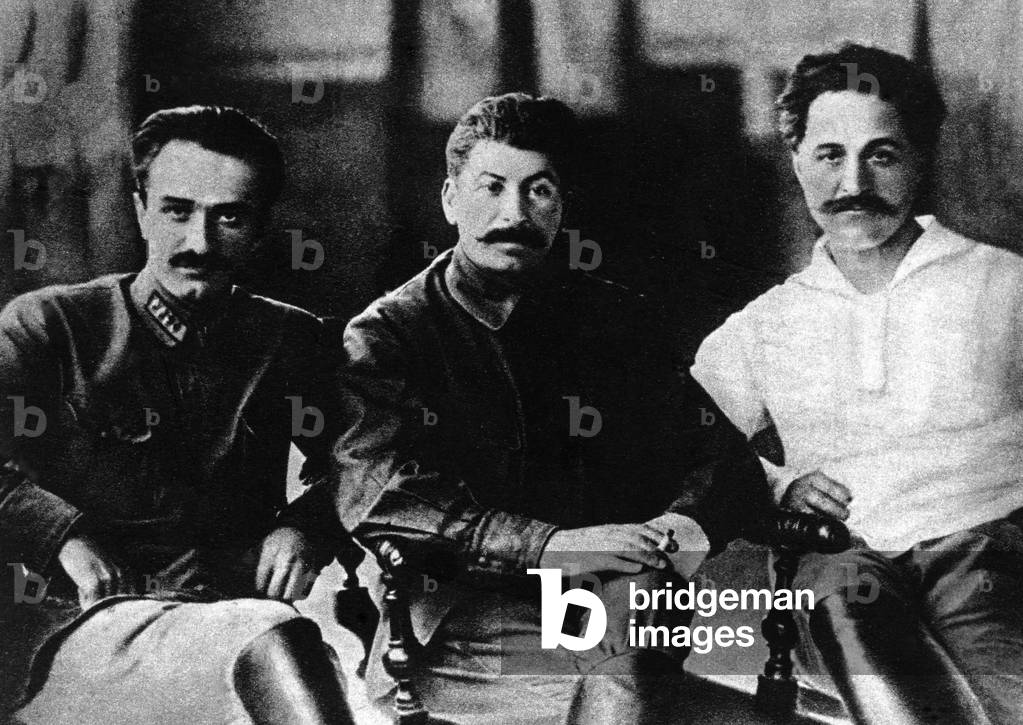 Mikoyan, Stalin and Ordzhonikidze in Tbilisi, 1925 (b/w photo)