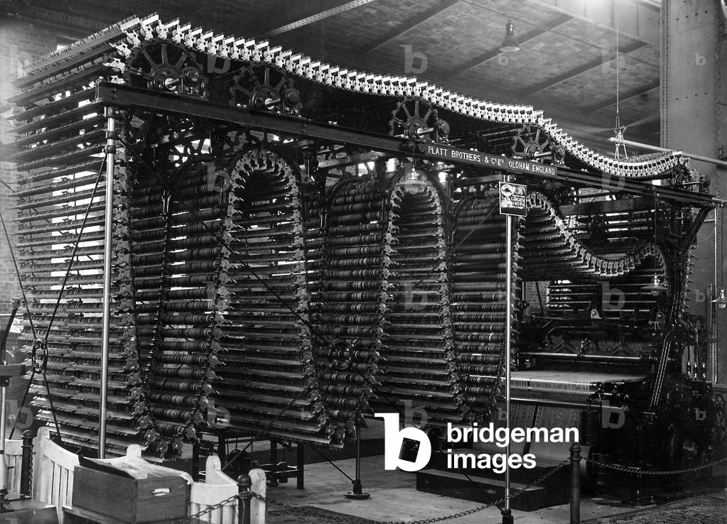 Loom with electric motor, 1931 (b/w photo)