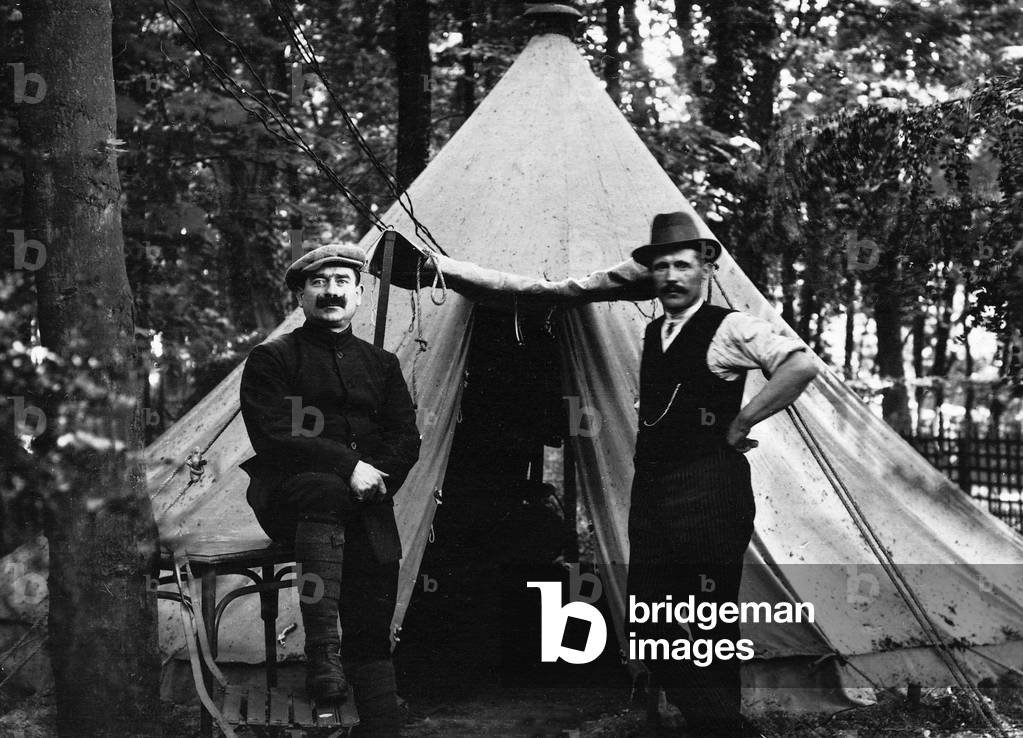 Telegraph Agency of the German delegation at the Versailles Conference, 1919 (b/w photo)