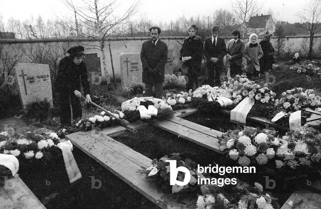 Funeral in Gunzenhausen, 1974 (b/w photo)