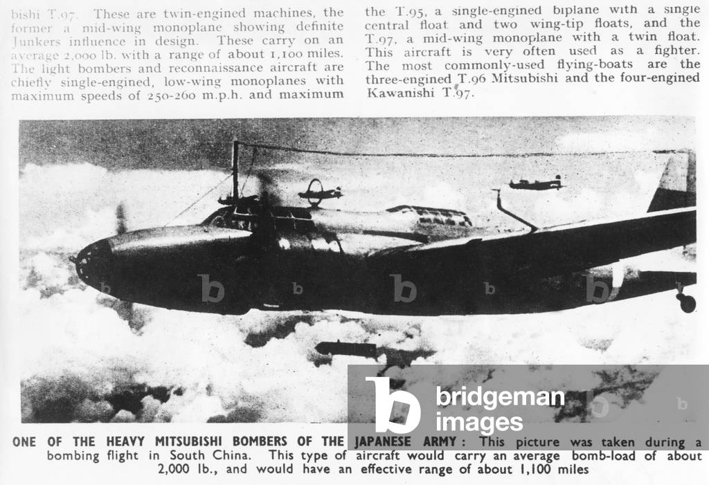 Japanese planes over China, 1941 (b/w photo)