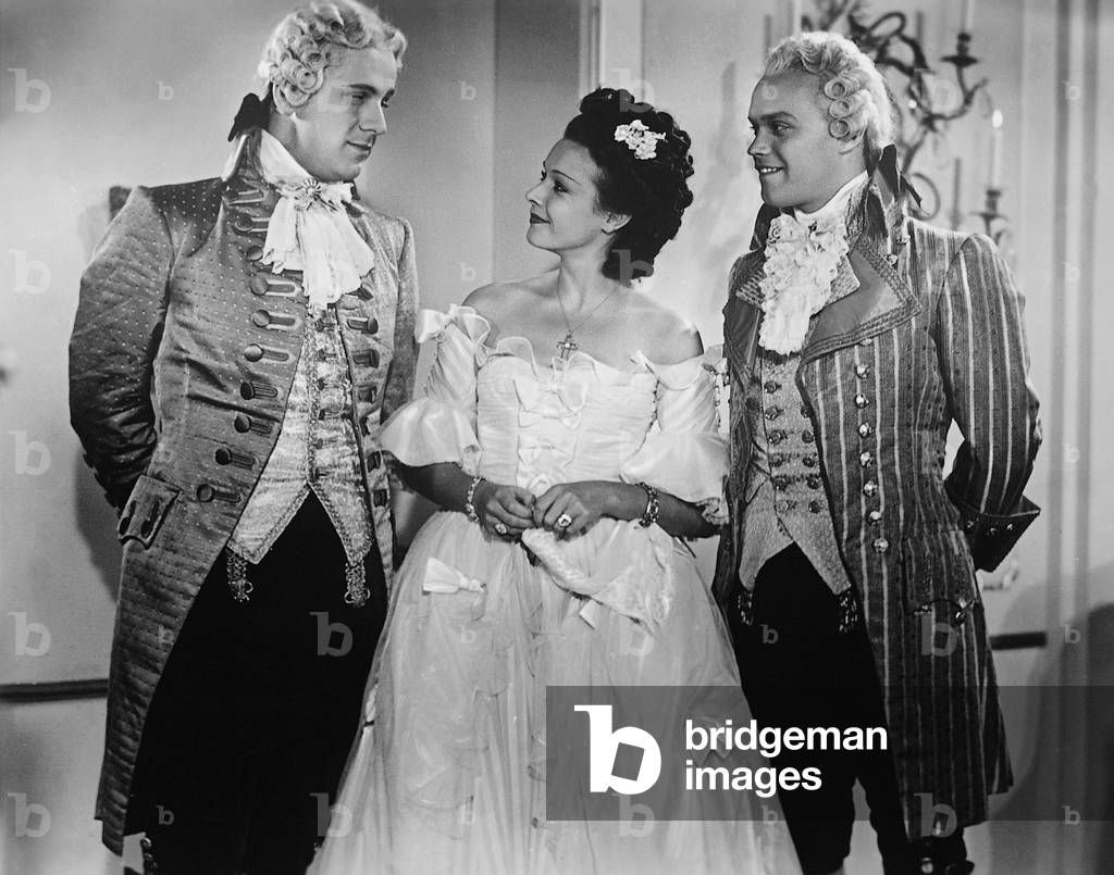 Axel von Ambesser, Senta Foltin and Kurt Meisel in 'Eine kleine Nachtmusik', 1939 (b/w photo)