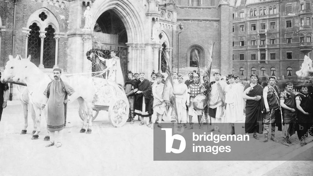 Carnival in Munich, 1897 (b/w photo)